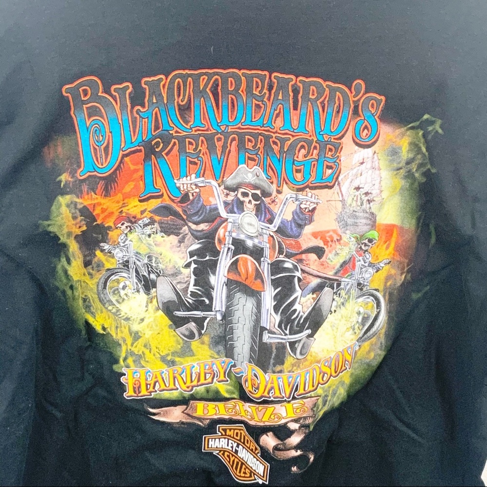 Harley Davidson Black Belize Pirate Graphic Tshirt - Picture 6 of 6